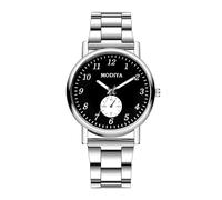 tulkdexi Men Elegant Watch Quartz Movement Round Dial Steel Strap Minimalist Business Casual Wrist Fashion Jewelry Birthday Christmas Black A