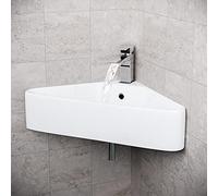 Tulla 575 x 430mm Triangle Corner Wall Hung Basin Sink