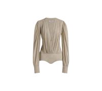 Tulle Bodysuit - female - Alberta Ferretti - Full-Body - Brown - M - Tops M