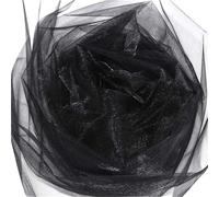 Tulle Fabric,Wedding Arch Drapes 5M/10M Tulle Roll Crystal Fabric Organza Spool for Wedding Decoration Birthday Party Accessories(Black,72cmX10m)