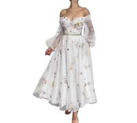 Tulle Puffy Red Carpet Gowns for Women Sleeveless Formal Evening Ball Gowns Pleats Birthday Dresses White UK32