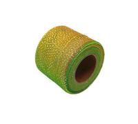 Tulle Roll 2 Pcs 5yards 6cm Tulle Roll Iridescent Mesh Ribbon DIY Handmade Craft Silver Dot Bowknot Wedding Birthday Decor Fabric Supplies(Green)