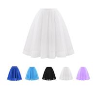 Tulle Skirt Women's Puffy Long Multi-layer Mesh Skirts Underskirt Petticoat Dance Dress Tulle Skirt Carnival Costumes Club Party Festival Outfit Carnival Costumes Girls Gifts, White #2, M