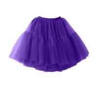 Tulle Skirt Women's Tutu Skirt Rockabilly Tutu Skirt Retro Tulle Skirt Dance Dress Petticoat A Line Rainbow Skirt Crinoline 50s Lights Underskirt Cosplay Festive, purple, One Size