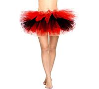 Tulle Skirt Women's Tutu Tulle Skirt Costume Carnival Black Petticoat Dance Dress 50s Skirt Retro Ballet Dance Skirt Dance Dress Ball Dress Short Tutu Rockabilly for Halloween Carnival Party, red, One