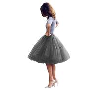 Tulle Skirts Tutu Tulle Fancy Dress Puffy Ballet Skirts Cocktail Skirts 50s Vintage Petticoat Rockabilly 50s Swing Vintage Skirt Petticoat Women 50s Tutu Costume Gray