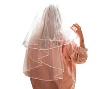 Tulle Wedding Veils Bride To Be Letter Print Bride For Bridal Shower Bachelorette Event Gathering Headpiece White Wedding