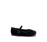 Tulleen Michelle velvet-effect ballet flats - Black 25-26-27-28-29-30