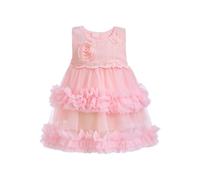 Tulleen ruffled floral-embellished dress - Pink 6 mth-12 mth-18 mth-24 mth