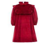 Tulleen ruffled velvet midi dress - Red 12 mth-24 mth
