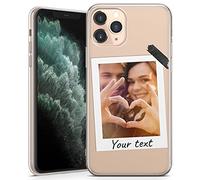TULLUN Personalised Phone Case for iPhone 12 Pro Max - Clear Soft Gel TPU Custom Cover Pinned Snapshot Photo Your Own Style Image Design - Duck Tape