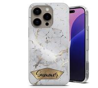 TULLUN Personalised Phone Case for iPhone Xr - Clear Soft Gel TPU Cover Stylish Marble Design With Your Own Name Text - Golden