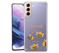 TULLUN Personalised Phone Case for Samsung Galaxy A13 - Clear Soft Gel Cover Bees Design Individual Summer Style Text - Name