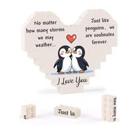 Tulolvae Anniversary Day Gifts for Her Him, Building Blocks Puzzle-Shaped Plaque I Love You Birthday Presents for Wife Husband, Christmas Valentines Romantic Gift for Girlfriend Boyfriend Women Couple