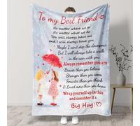 Tulolvae Best Friend Birthday Gifts, Friendship Gift for Women, Blankets Funny Bestie Presents for BFF Female, Christmas Valentines Day Xmas Gifts for Her, Soul Unbiological Sister 60 * 50 in