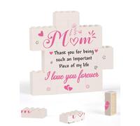 Tulolvae Gifts for Mum, Building Blocks Puzzle-Shaped Plaque Birthday Presents for Mother, Christmas Mothers Day Thank You Gift for Mummy from Daughter Son, Valentines Day Xmas Unique Gifts for Mum