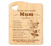 Tulolvae Mum Birthday Gifts, Bamboo Chopping Board Presents for Mummy from Daughter Son, Gifts for Mother on Christmas Valentines Mothers Day, Home Kitchen Gift for Mum Women