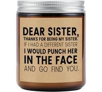 Tulolvae Sister Gifts from Sister on Christmas, Lavender Scented Candles Birthday Presents for Big Sister, Valentine's Day Wedding Day Graduation Xmas Gift for Sister in Law, 3.50 * 2.75 in