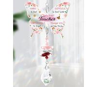 Tulolvae Teacher Gifts for Women, Crystal Suncatcher Thank You Presents for Teacher, Funny Birthday Appreciation Graduation Thanksgiving Christmas Leaving Gifts for Mentor, End of The Year