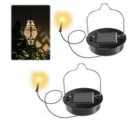 Tulov Pack of 2 Solar Lamps Replacement Top, Garden Solar Lights Replacement Parts, 600 mAh Replacement Parts for Solar Lights (8.5 cm), Small Replacement Solar Light Part with 20 cm LED for Yard