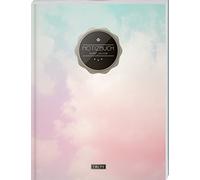 TULPE Bullet Journal A4 „C073 Himmel“ (140+ Seiten, Vintage Softcover, Punktkariertes Papier - Punktraster Notizbuch, Handlettering, Skizzenbuch, Zeichenbuch)