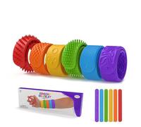 TULPRA Sensory Slap Bracelets, 6 Pcs Silicone Fidget Toys for Kids Adults, Quiet Textured Stress Relief Sensory Toys for Autism ADHD Anxiety Calm, Classroom Rewards & Party Favors