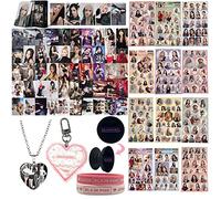 Tulufanskrr Bp Gift Set, Fan Item, Fans Gift Set for Blink, Kpop Accessory, Coffret Cadeau Fans Bp para Blink, Kpop Merchandise Autocollants Collier Pendentif Coeur Porte-Clés Coeur