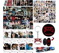 Tulufanskrr Stray Kids Fanartikel Geschenk-Set, ATE Fans Geschenk Set für Stay, ATE Merch, Kpop Stray Kids Merchandise Schlüsselbund LOMO-Karte Lanyard Transparente Fotokarte