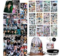 Tulufanskrr Stray Kids Merch Fan Item Gift Set - Backpack, Photo Card, Sticker, Keychain Lanyard, Silicone Bracelets