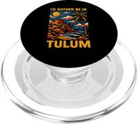 Tulum Beach Id Rather Be In Tulum Vintage Womens Beach Life PopSockets PopGrip for MagSafe