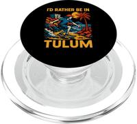 Tulum Beach Id Rather Be In Tulum Vintage Womens Beach Life PopSockets PopGrip for MagSafe