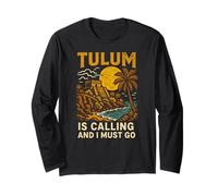 Tulum is Calling I Must Go Vintage Womens Beach Life Long Sleeve T-Shirt