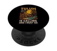 Tulum Is Calling I Must Go Vintage Womens Beach Life PopSockets Adhesive PopGrip