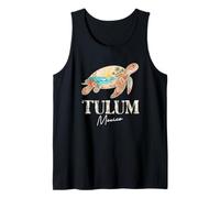 Tulum Mexico Sea Turtle Boho Beach Sunset Graphic Tank Top