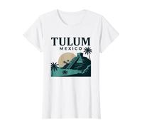 Tulum Mexico Sunset Value Graphic T-Shirt, Women, White, L
