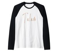 Tulum Mexico Vintage Elegant Design Raglan Baseball Tee