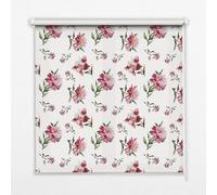Tulup 100x100cm Patterned Rollerblind Blackout Window - Pink Flower