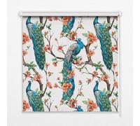 Tulup 120x140cm Blackout Patterned Window Rollerblind - Peacock On A Branch