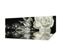 Tulup Background Wallpaper 250x104 cm Home Decoration Sticky Back Wall Installation Easy to Clean Photographic Design for The Living Room, Bedroom, and Hallway - Bright Rose