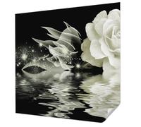 Tulup Background Wallpaper 250x250 cm Home Decoration Sticky Back Wall Installation Easy to Clean Photographic Design for The Living Room, Bedroom, and Hallway - Bright Rose