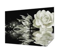 Tulup Background Wallpaper 312x219 cm Home Decoration Sticky Back Wall Installation Easy to Clean Photographic Design for The Living Room, Bedroom, and Hallway - Bright Rose