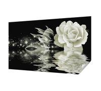 Tulup Background Wallpaper 416x254 cm Home Decoration Sticky Back Wall Installation Easy to Clean Photographic Design for The Living Room, Bedroom, and Hallway - Bright Rose