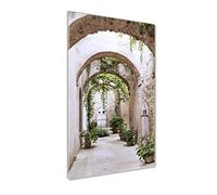 Tulup Glass Print Wall Art 60x120cm Image printed on Glass Decorative Wall Picture behind Toughened/Tempered Safety Real Glass for Kitchen & Living Room Theme: Arcade at the castle