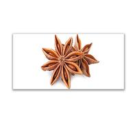 Tulup Glass Splashback for Kitchen - 47.3 in x 23.6 in / 120x60 cm - Cooker Wall Protection Tempered Glass - Cinnamon Floral