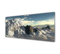 Tulup Glass Splashback for Kitchen - 49.2 in x 19.7 in / 125x50 cm - Cooker Wall Protection Tempered Glass - Mountains Landscape