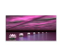 Tulup Glass Splashback for Kitchen - 55.1 in x 27.6 in / 140x70 cm - Cooker Wall Protection Tempered Glass - Flowers Floral