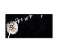 Tulup Glass Splashback for Kitchen - 55.1 in x 27.6 in / 140x70 cm - Cooker Wall Protection Tempered Glass - Dandelion Floral