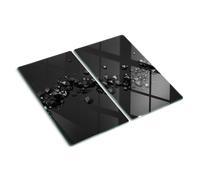 Tulup Glass Worktop Saver Splashback Chopping Board 2x30x52cm - 3D Abstraction