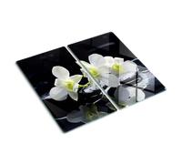 Tulup Glass Worktop Saver Splashback Chopping Board 2x30x52cm - Orchid