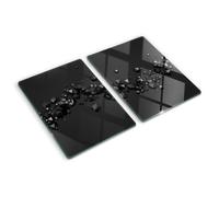 Tulup Glass Worktop Saver Splashback Chopping Board 2x40x52cm - 3D Abstraction